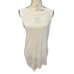 Cabi White Rayon Sleeveless Tank Top - Size S - Lightweight & Flowy